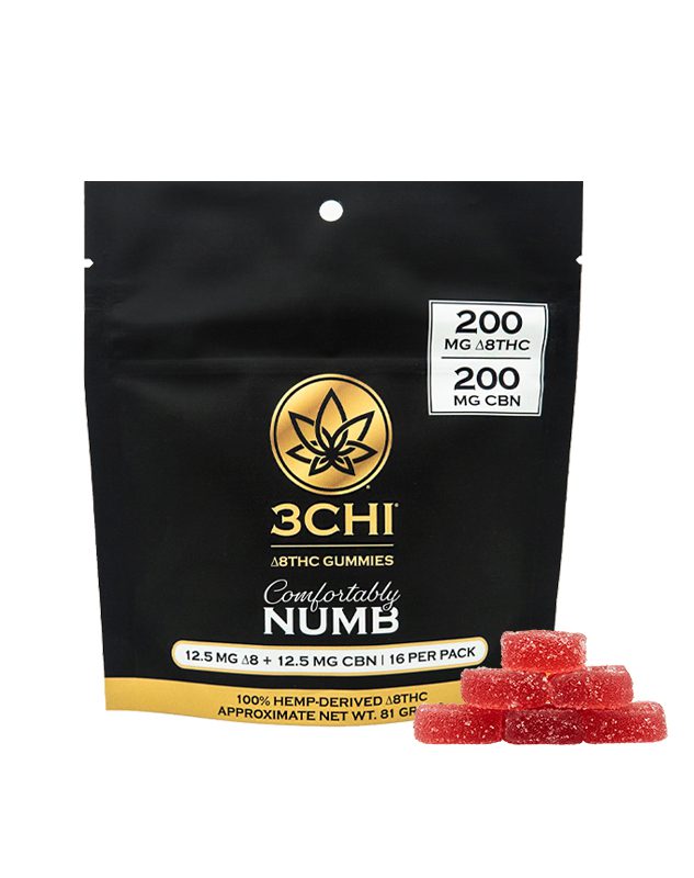 Komfortabelt Numb Delta 8 THC:CBN Gummies