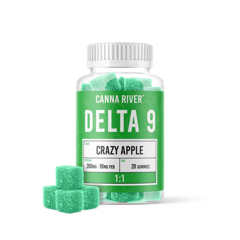 Cluiche Crazy Apple Delta 9 Gummies