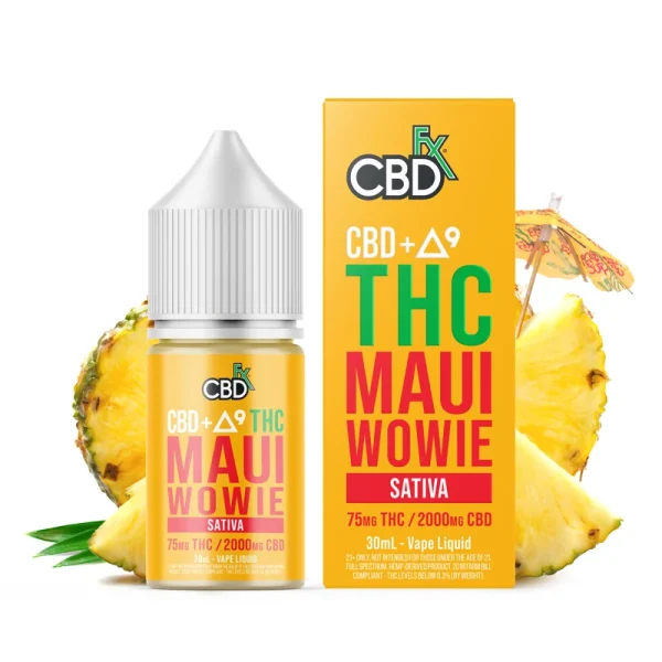 CBD + Delta-9 THC Vape Juice: Maui Wowie