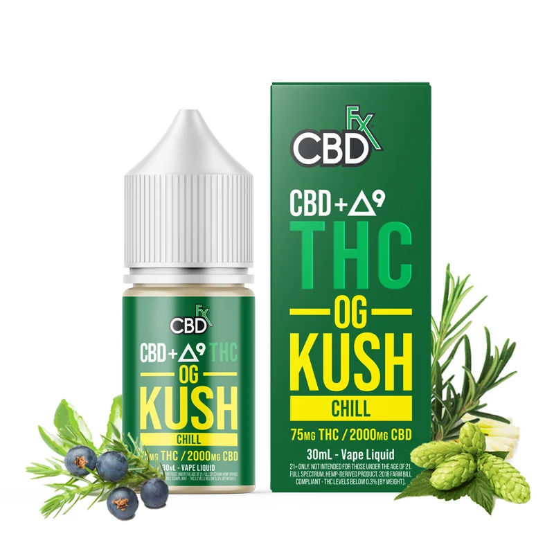 CBD + Delta-9 THC 电子烟汁：OG Kush