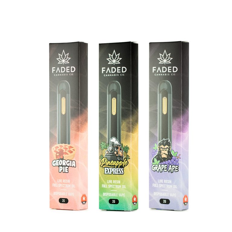 Faded Cannabis Co. 2 ml Live Resin Vape Pen Bundle